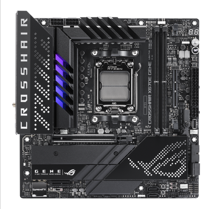 ASUS ROG CROSSHAIR X670E GENE Motherboard - AMD X670 - AMD AM5 socket - DDR5 RAM - Micro-ATX