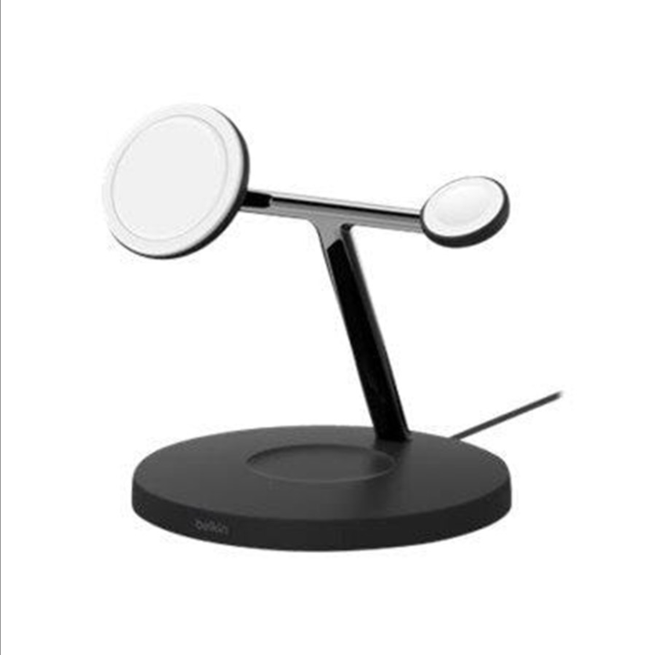 Belkin BOOST CHARGE PRO wireless charging stand - with MagSafe - + AC power adapter - 15 Watt