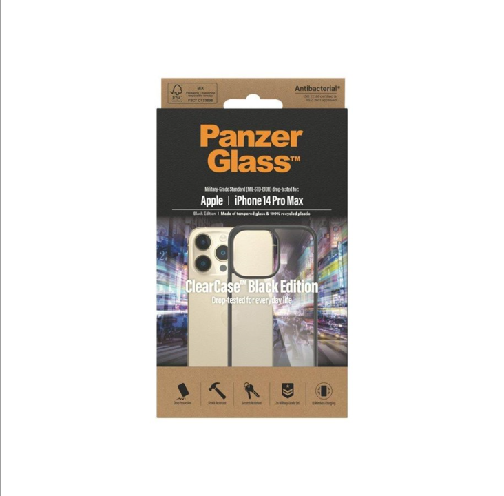 PanzerGlass 透明保护壳 Apple iPhone 14 Pro Max |黑色的