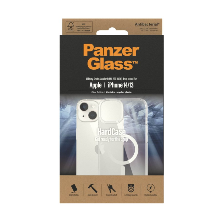 PanzerGlass 硬壳 MagSafe 兼容 Apple iPhone 14 | 13 |清除