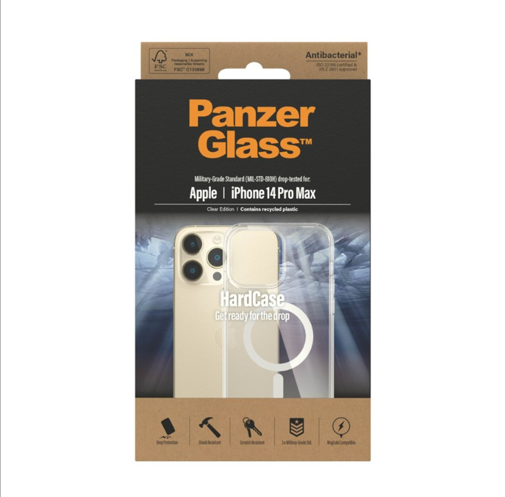 PanzerGlass 硬壳 MagSafe 兼容 Apple iPhone 14 Pro Max |清除