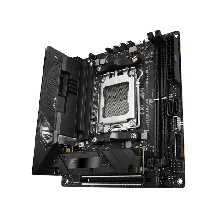 اللوحة الأم ASUS ROG STRIX B650E-I GAMING WIFI - AMD B650 - مقبس AMD AM5 - ذاكرة الوصول العشوائي DDR5 - Mini-ITX