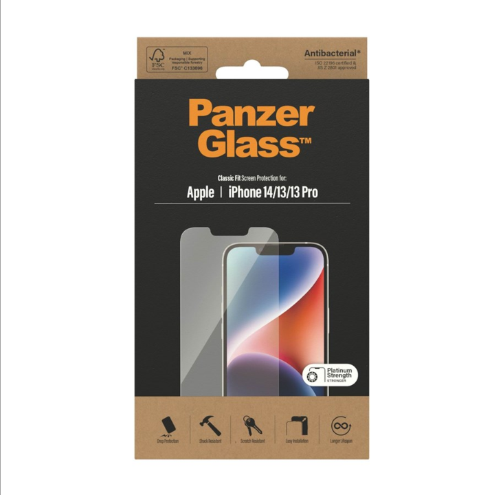 PanzerGlass Screen Protector Apple iPhone 14 | 13 | 13 Pro | Classic Fit