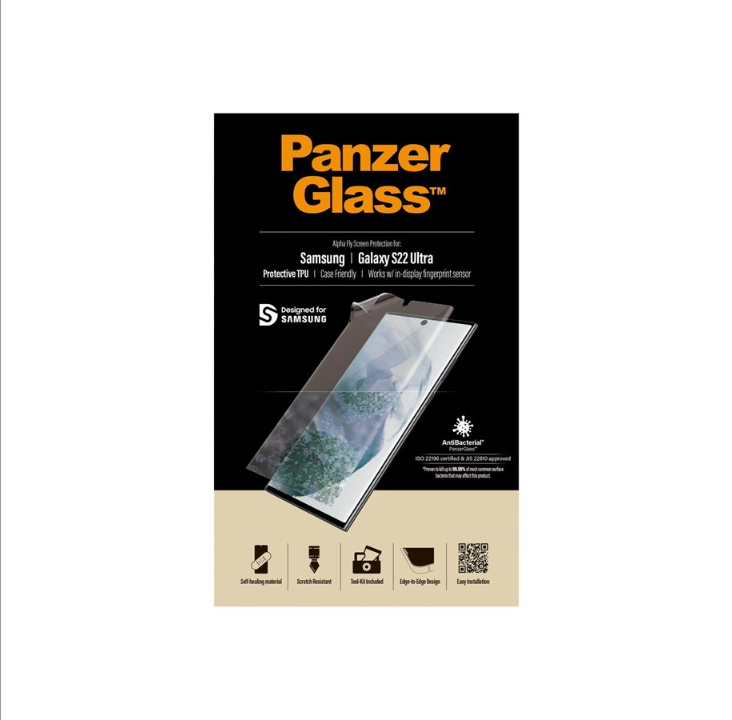 PanzerGlass AlphaFly 三星 Galaxy S22 Ultra |屏幕保护膜