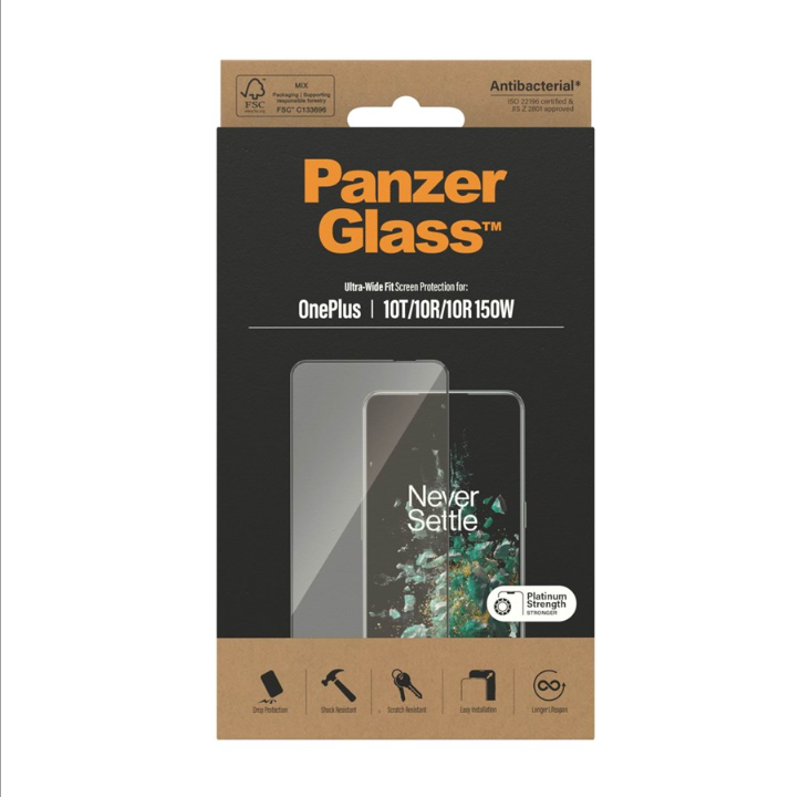 PanzerGlass OnePlus 10T | 10R | 10R 150W | Screen Protector Glass