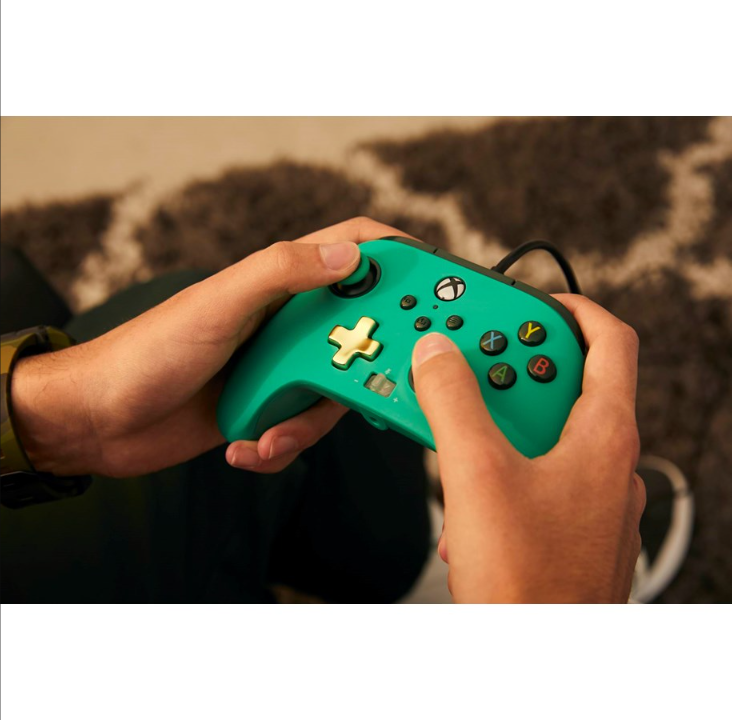 PowerA Enhanced Wired Controller for Xbox Series X|S - Green - Microsoft Xbox One S