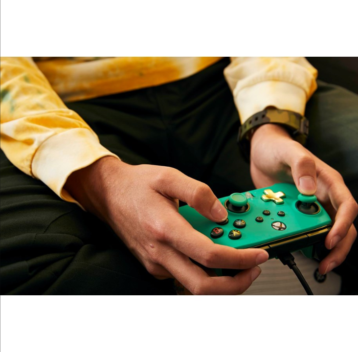 PowerA Enhanced Wired Controller for Xbox Series X|S - Green - Microsoft Xbox One S