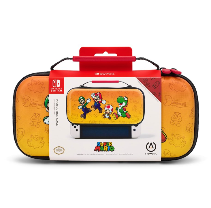 حافظة حماية PowerA لجهاز Nintendo Switch - طراز OLED أو Nintendo Switch أو Nintendo Switch Lite - Mario and Friends - Nintendo Switch
