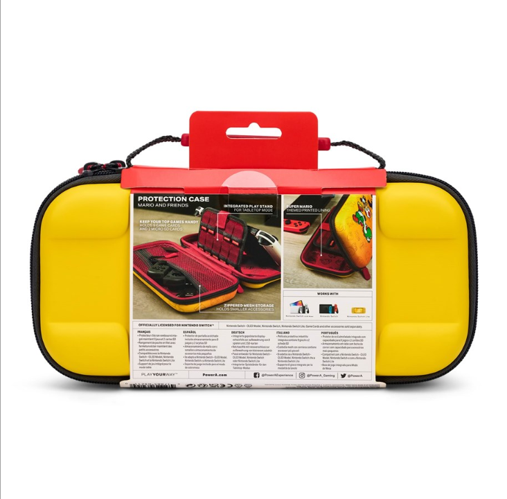 حافظة حماية PowerA لجهاز Nintendo Switch - طراز OLED أو Nintendo Switch أو Nintendo Switch Lite - Mario and Friends - Nintendo Switch