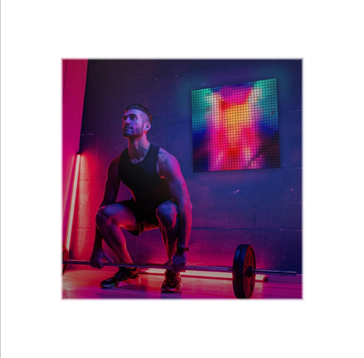 Twinkly Squares Extension Pack – 3 app-coordinated LED panels with 64 RGB pixels. Black.