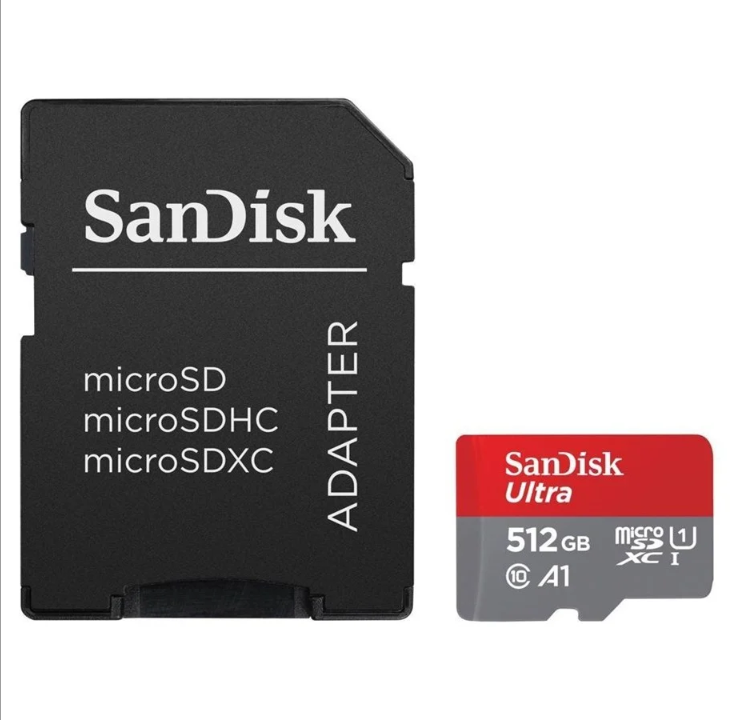 بطاقة SanDisk Ultra microSD/SD - بسرعة 150 ميجابايت/ثانية - 512 جيجابايت