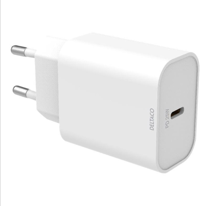 Deltaco Power adapter - USB-C - 25 Watt