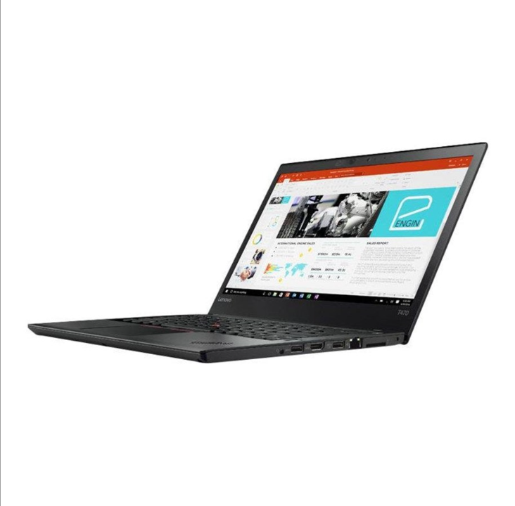 Lenovo ThinkPad T470 - 14" - Core i5 6200U - 8 GB RAM - 256 GB SSD - Scandinavian - Refurbished