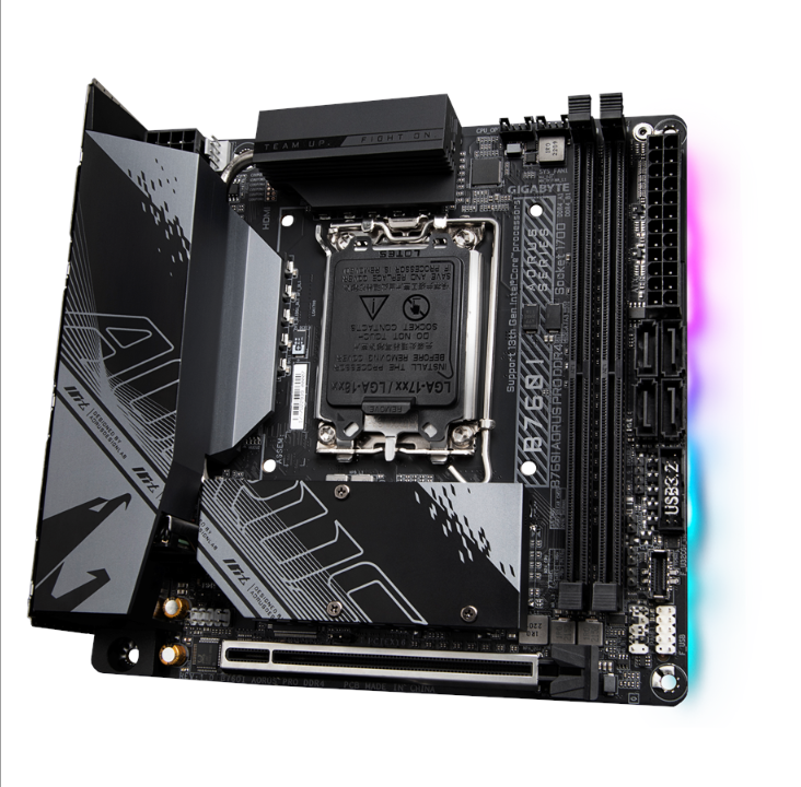 GIGABYTE B760I AORUS PRO DDR4 Motherboard - Intel B760 - Intel LGA1700 socket - DDR4 RAM - Mini-ITX