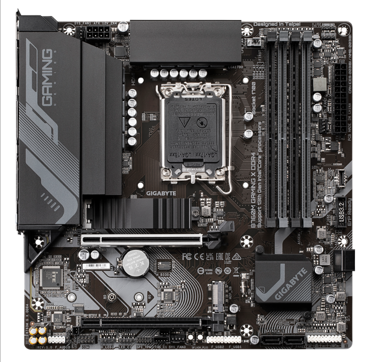 GIGABYTE B760M GAMING X DDR4 Motherboard - Intel B760 - Intel LGA1700 socket - DDR4 RAM - Micro-ATX