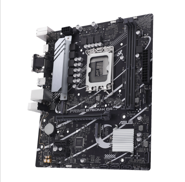 ASUS PRIME B760M-K D4 Motherboard - Intel B760 - Intel LGA1700 socket - DDR4 RAM - Micro-ATX