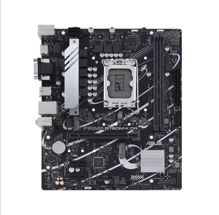 ASUS PRIME B760M-K D4 Motherboard - Intel B760 - Intel LGA1700 socket - DDR4 RAM - Micro-ATX