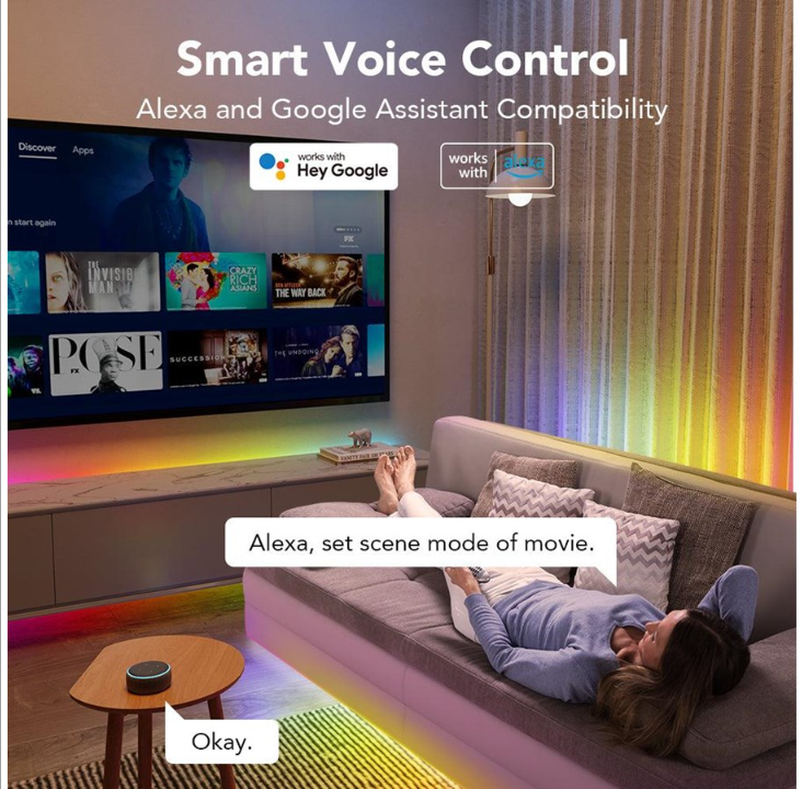 Govee RGBIC Wi-Fi + 蓝牙带保护涂层灯条(5米)