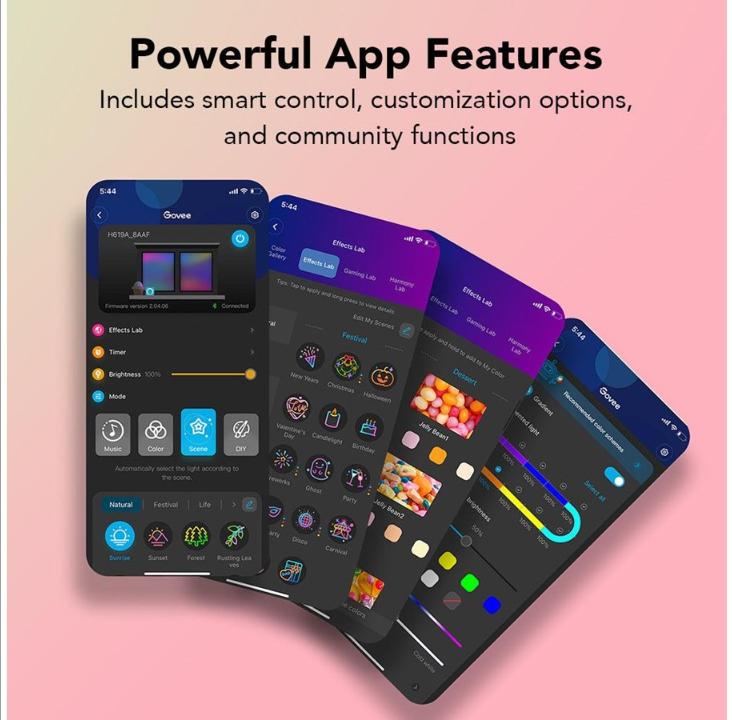Govee RGBIC Wi-Fi + 蓝牙带保护涂层灯条(5米)