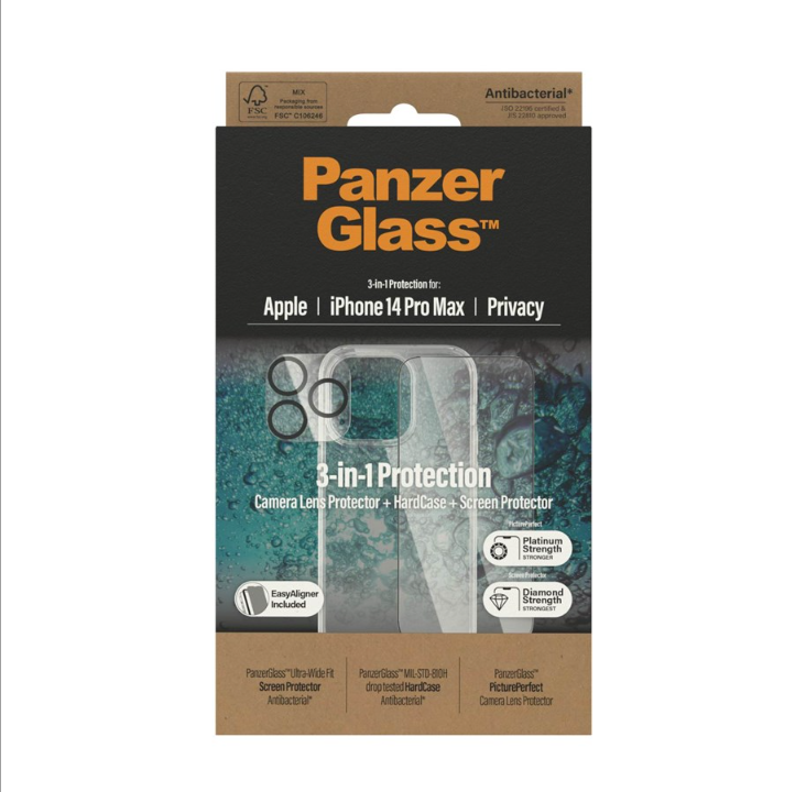 PanzerGlass 三合一隐私保护包 iPhone 14 Pro Max