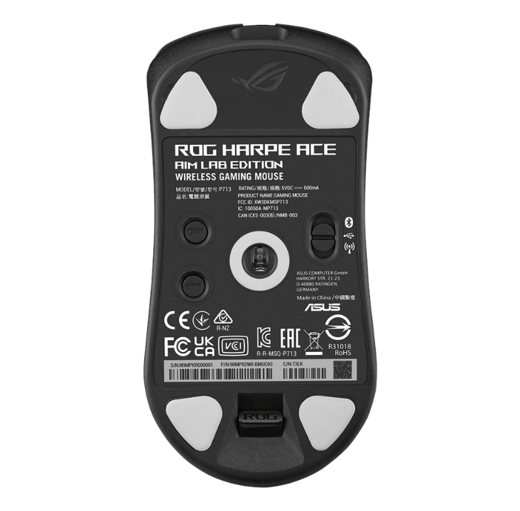 华硕 ROG Harpe Ace Aim Lab Edition 无线游戏 - 游戏鼠标 - 光学 - 5 个按钮 - 黑色