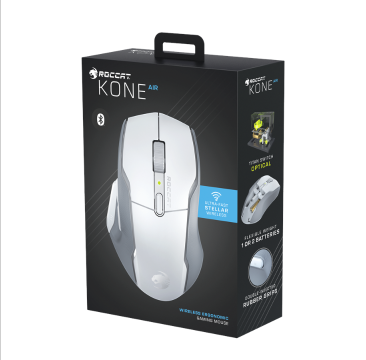 ROCCAT KONE AIR - White - Gaming mouse - Optic - 6 buttons - White