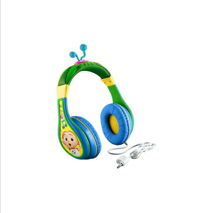 KIDdesigns eKids Cocomelon Youth Headphones with volume reduction to protect small ears