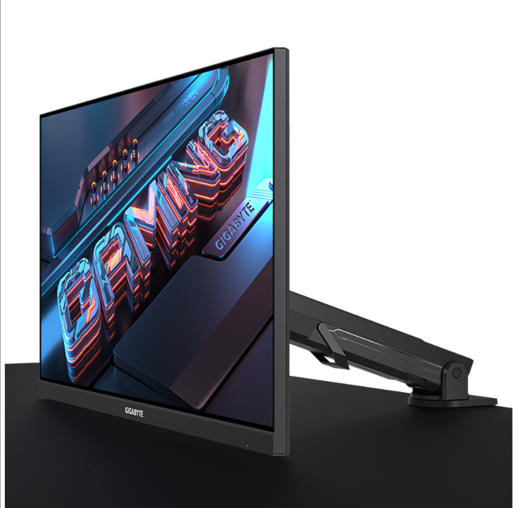 28" GIGABYTE M28U Arm 版 - 3840x2160 (4K / UHD) - 144Hz - SS IPS - 2x 3W 扬声器 - 1 ms - 屏幕