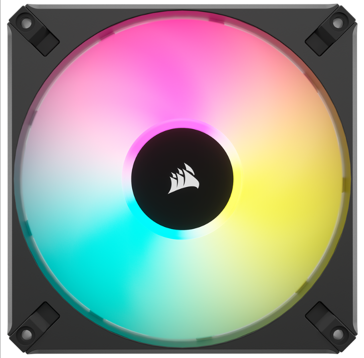 Corsair iCUE AF140 RGB ELITE - Black - Chassis fan - 140mm - Black with RGB LED - 34 dBA