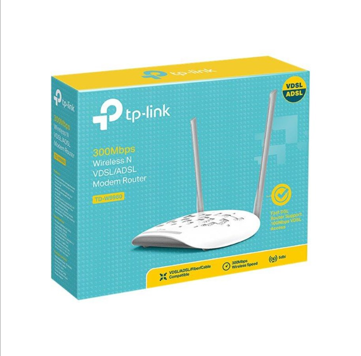 TP-Link TD-W9960 - wireless router - DSL modem - 802.11b/g/n - desktop - Wireless router N Standard - 802.11n