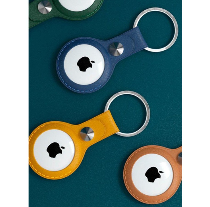 Light Solutions Airtag Key Ring - Leather - Yellow