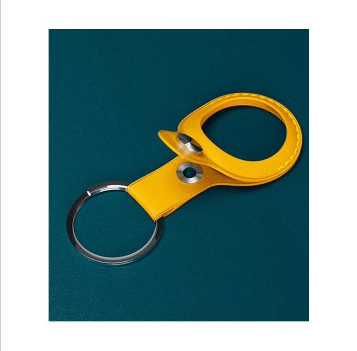 Light Solutions Airtag Key Ring - Leather - Yellow