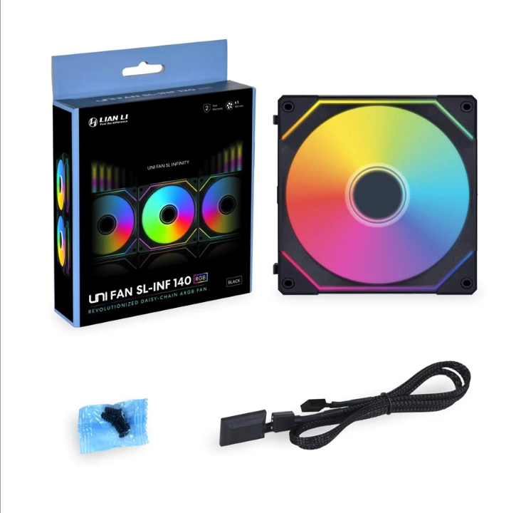 Lian Li UNI FAN SL-INF 140 Black - Chassis fan - 140mm - Black with RGB LED - 28 dBA