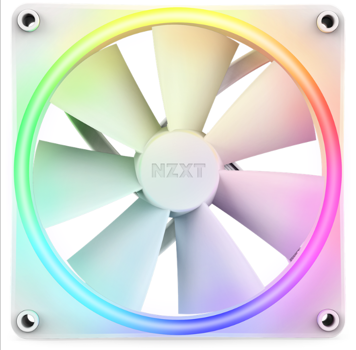 NZXT F140 RGB DUO 2-pack & RGB Controller - White - Chassis fan - 140mm - White with RGB light - 36 dBA