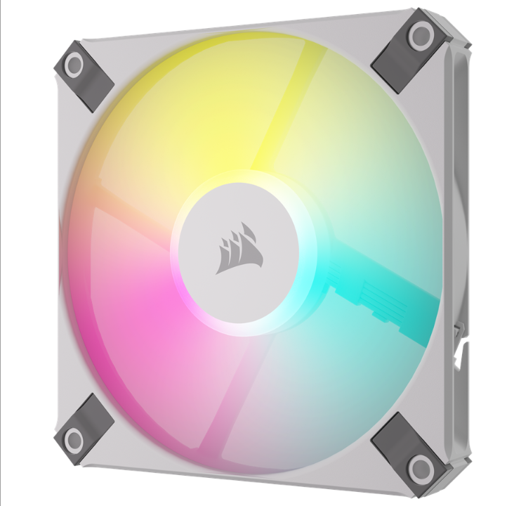 Corsair AF120 RGB Slim Twin Pack - White - Chassis fan - 120mm - White with RGB light - 28 dBA