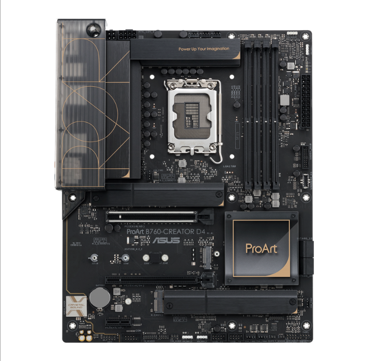 ASUS ProArt B760-CREATOR D4 Motherboard - Intel B760 - Intel LGA1700 socket - DDR4 RAM - ATX