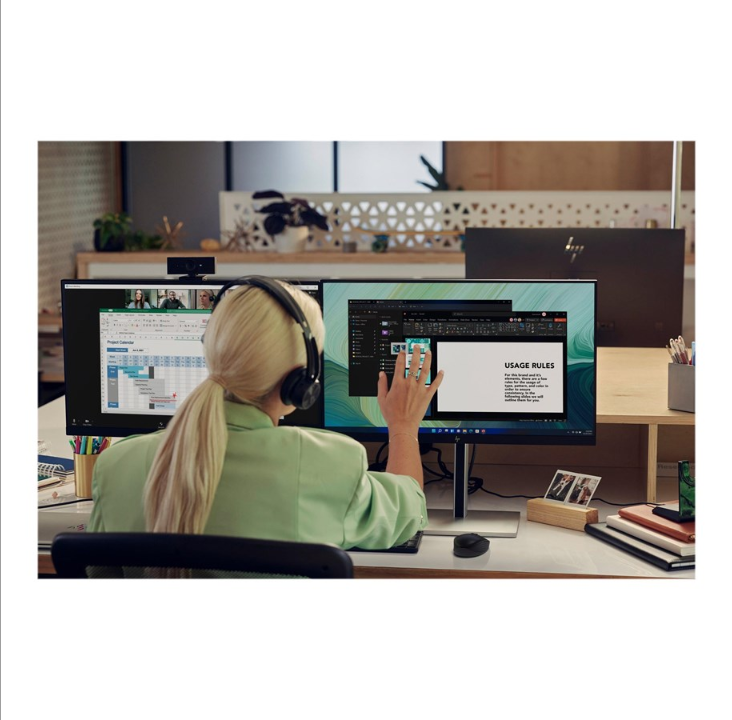 24 英寸 HP E24q G5 - 2560x1440 - 75Hz - IPS - USB - 5 毫秒 - 屏幕