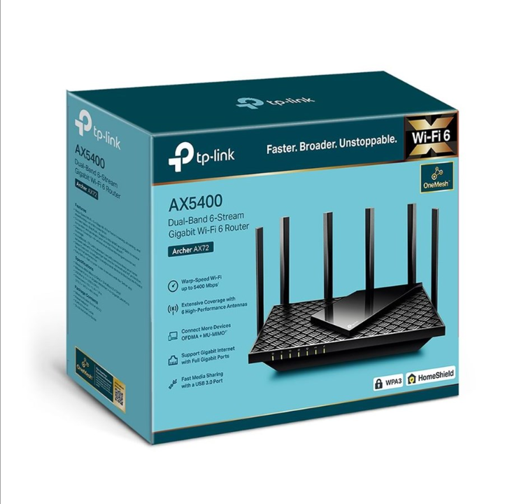 TP-Link Archer AX72 Pro AX5400 Multi-Gigabit WiFi 6 Router - Wireless router Wi-Fi 6