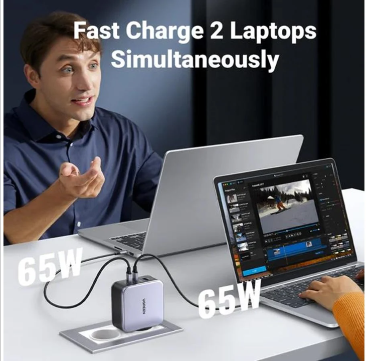 UGREEN Nexode GaN 140W Triple USB Charger - Black