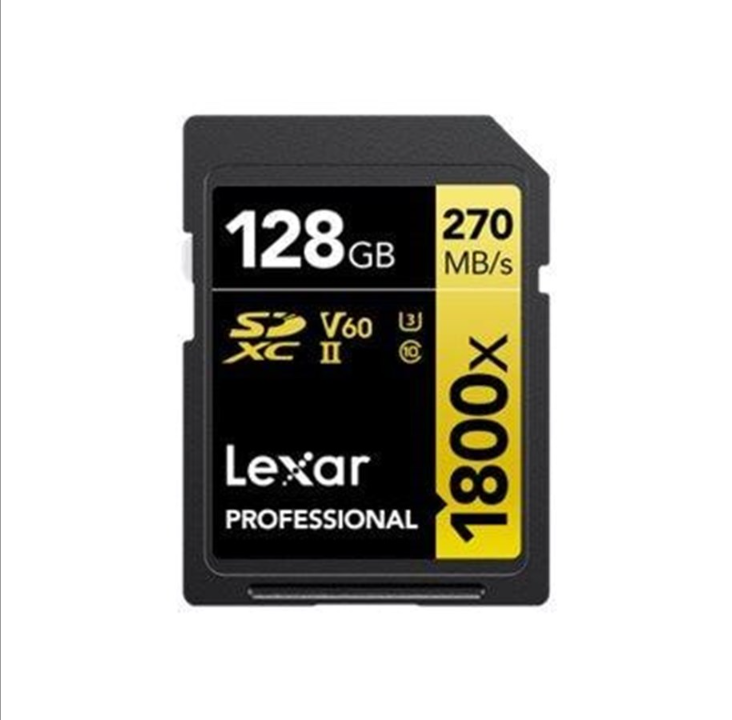 Lexar Professional GOLD 系列 - 闪存卡 - 128 GB - SDXC UHS-II