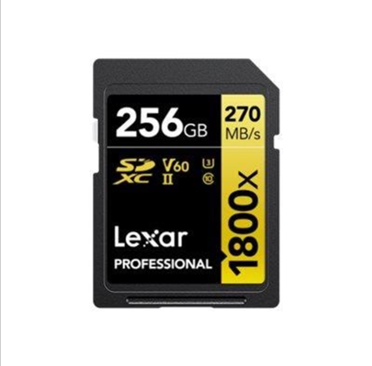 Lexar Professional GOLD 系列 - 闪存卡 - 256 GB - SDXC UHS-II