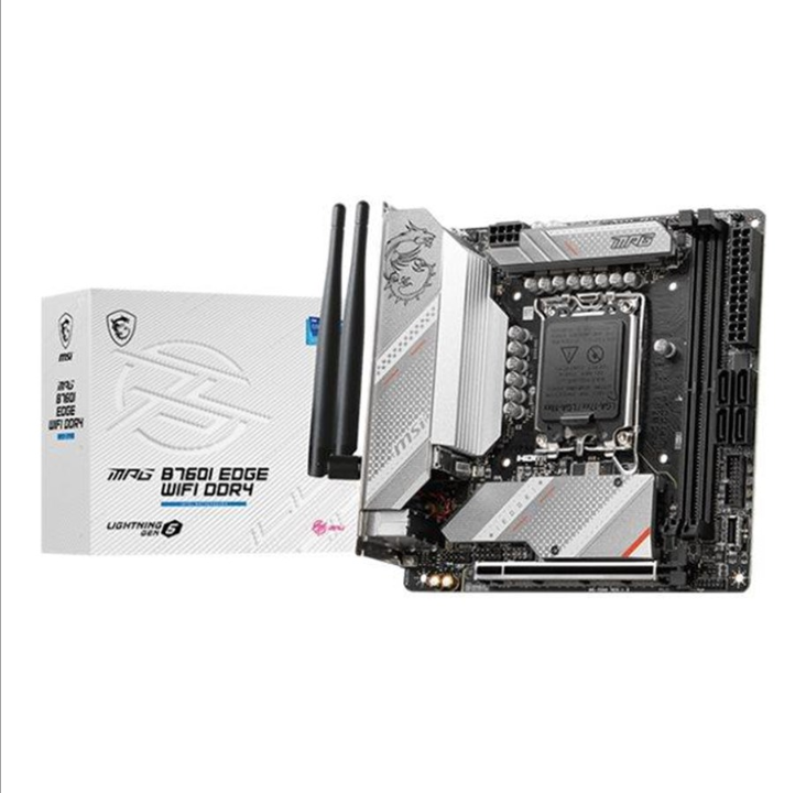 MSI MPG B760I EDGE WIFI DDR4 Motherboard - Intel B760 - Intel LGA1700 socket - DDR4 RAM - Mini-ITX