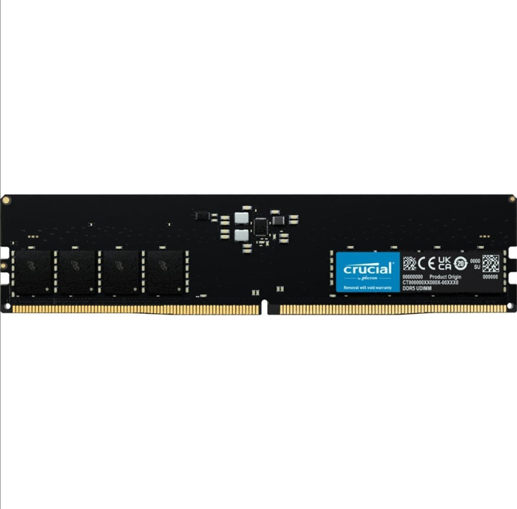 Crucial - DDR5 - module - 16 GB - DIMM 288-pin - 4800 MHz / PC5-38400 - unbuffered