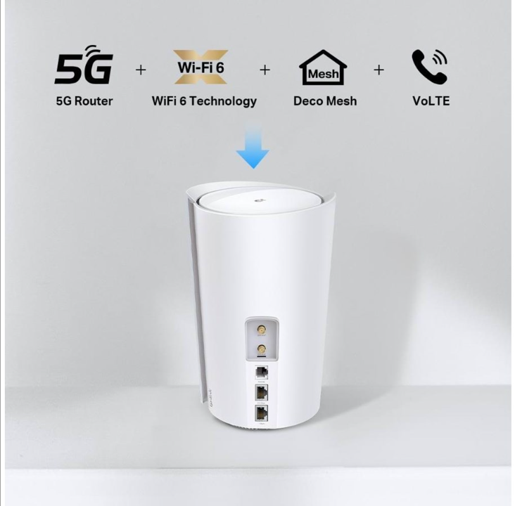 TP-Link DECO X80-5G(1-PACK) 5G Whole Home Wi-Fi 6 Gateway - Mesh router Wi-Fi 6