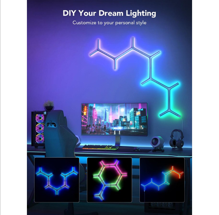 Govee Glide RGBIC Y 灯(7 件装)