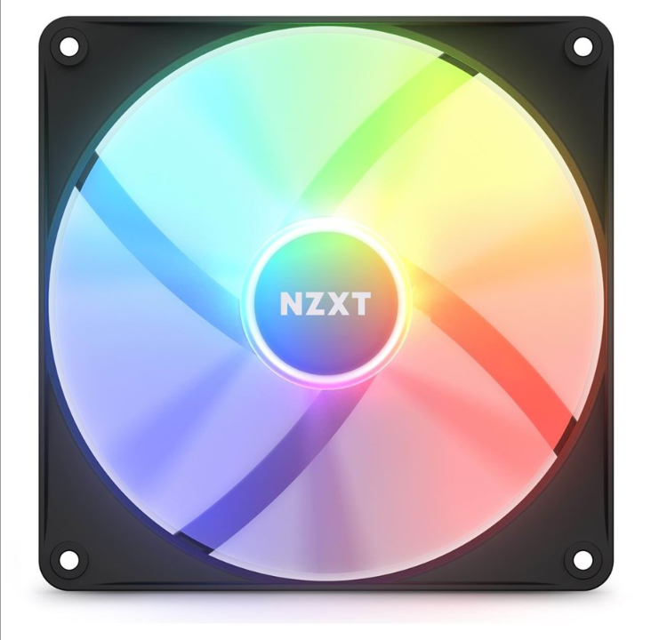 NZXT F140 RGB Core 2-pack & RGB Controller - Black - Chassis fan - 140mm - Black with RGB LED - 35 dBA