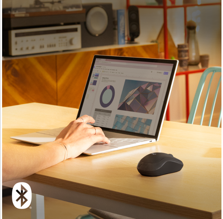 Logitech M240 Silent Bluetooth Mouse Graphite - Mouse - Optic - 3 buttons - Black