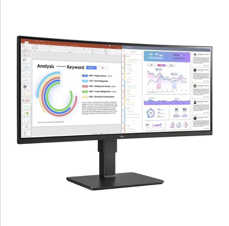 34" LG UltraWide 34BQ77QB-B - 3440x1440 - 60Hz - IPS - HDR10 - USB-C - 5 ms - Screen