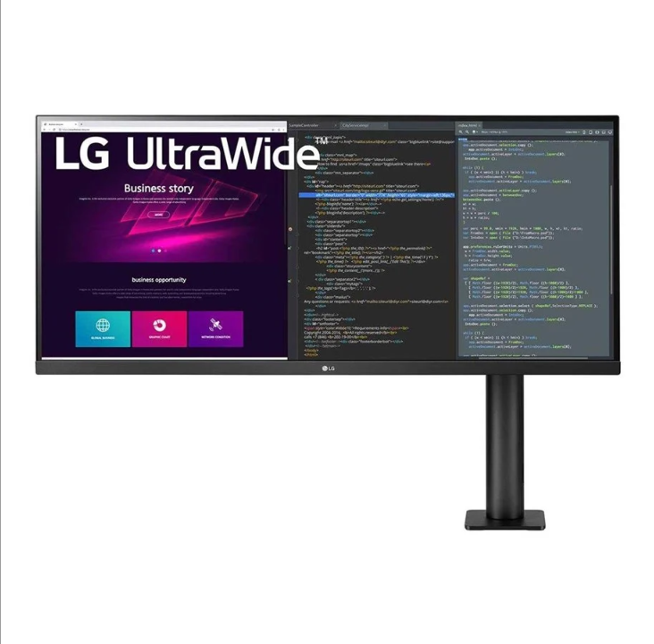 34 بوصة LG UltraWide 34WN780P-B - 3440x1440 - 75 هرتز - IPS - USB HUB - HDR10 - 5 مللي ثانية - شاشة