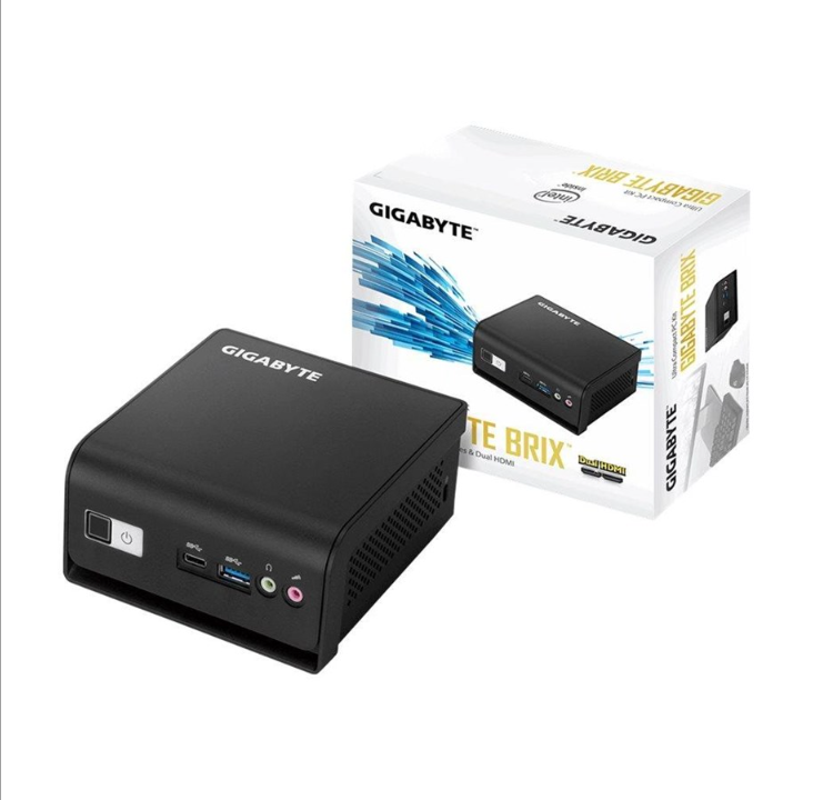 GIGABYTE BRIX GB-BLCE-4000RC (rev. 1.0) - Ultra Compact PC Kit - Celeron N4000 1.1 GHz - 0 GB - no HDD